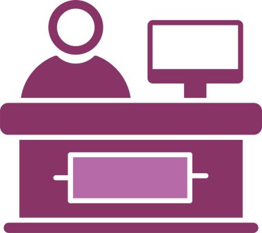 Kasiyer Glyph İki Renk Simgesi