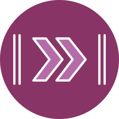 Hızlı İleri Glyph İki Renk Simgesi