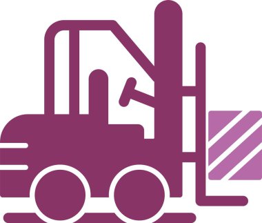 Forklift Glyph İki Renk Simgesi