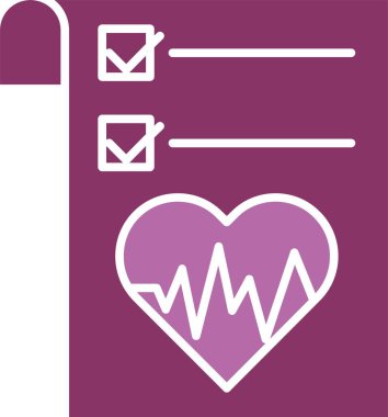 Sağlık Grafiği İki Renk Simgesi