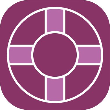 Lifebuoy Glyph İki Renk Simgesi