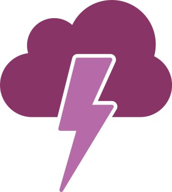 Şimşek Sembolü İki Renk Simgesi