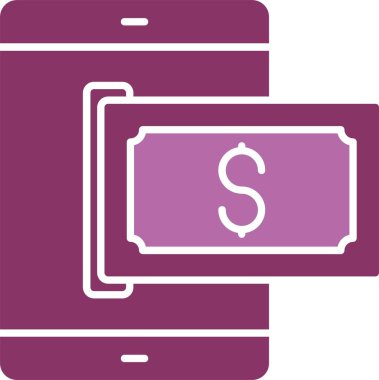 Mobil Ödeme Kabartması İki Renk Simgesi