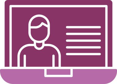 Kullanıcı Kabartması İki Renk Simgesi