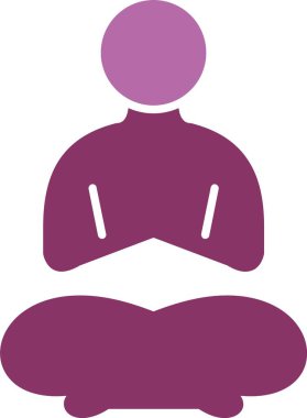 Yoga Kabartması İki Renk Simgesi