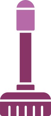 Döşeme Temizleme Kabartması İki Renk Simgesi