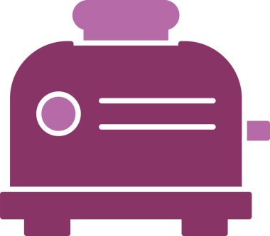 Tost makinesi İşareti İki Renk Simgesi