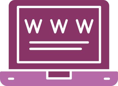 Laptop Glyph İki Renk Simgesi