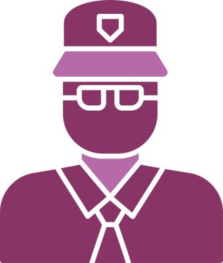 Polis Sembolü İki Renk Simgesi