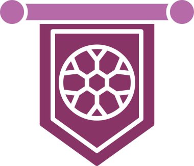 Futbol Bayrağı İki Renk Simgesi Simgesi