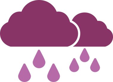 Yağmurlu Kabartma İki Renk Simgesi