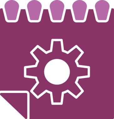 Zaman Yönetimi Kabartması İki Renk Simgesi