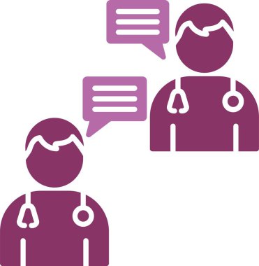 Konuşma Kabartması İki Renk Simgesi