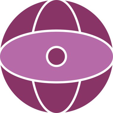 Dünya Kabartma İki Renk Simgesi