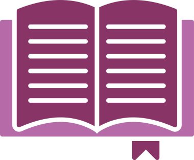 Kitap Kabartması İki Renk Simgesi