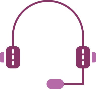 Kulaklık Kabartması İki Renk Simgesi