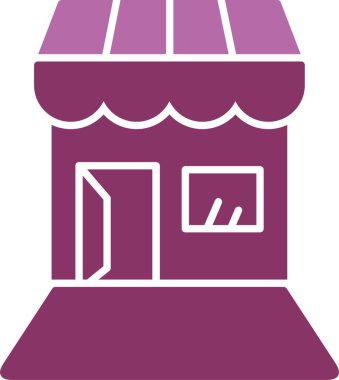 Dükkan Kabartması İki Renk Simgesi