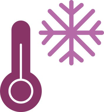 Cold Glyph Two Colour Icon clipart