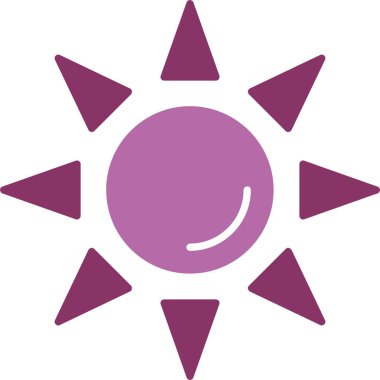 Güneş Kabartması İki Renk Simgesi