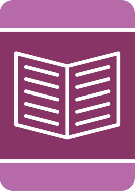 Ebook Glyph İki Renk Simgesi