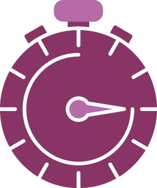 Stopwatch Glyph İki Renk Simgesi