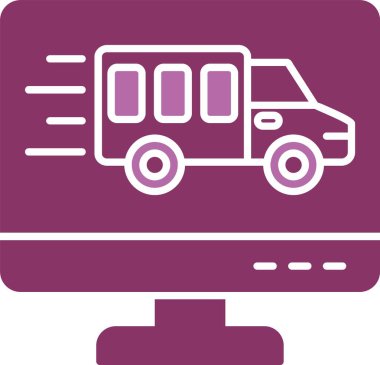 Teslimat Aracı İki Renk Simgesi Simgesi