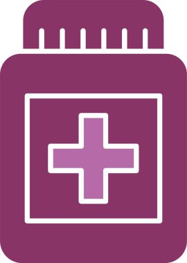 Hap Kabartması İki Renk Simgesi