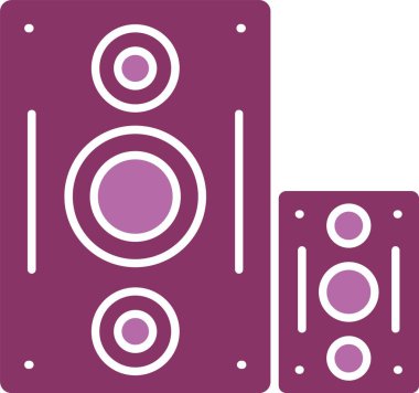 Speaker Glyph Two Colour Icon clipart