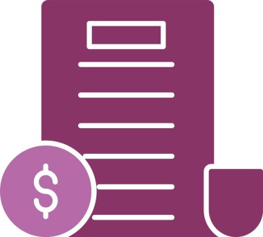 Bill Glyph İki Renk Simgesi