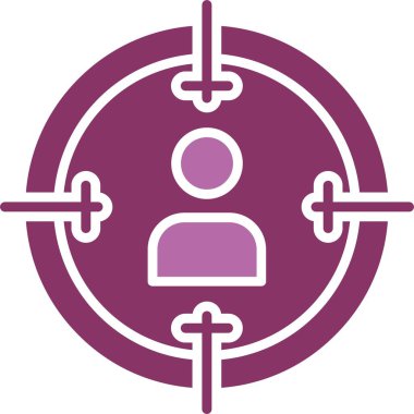 Hedef Glyph İki Renk Simgesi