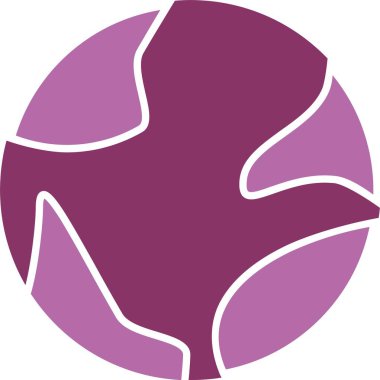 Dünya Küre Kabartması İki Renk Simgesi