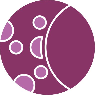 Ay Faz Sembolü İki Renk Simgesi