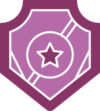 Polis Rozeti İki Renk Simgesi Simgesi