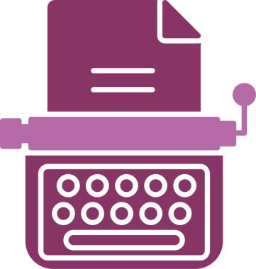 Daktilo Glyph İki Renk Simgesi