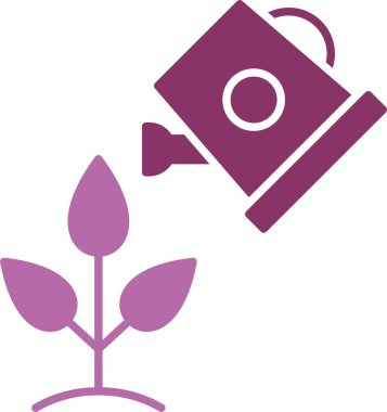 Sulama Bitkileri İki Renk Simgesi Simgesi