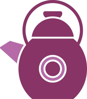 Çaydanlık Kabartması İki Renk Simgesi