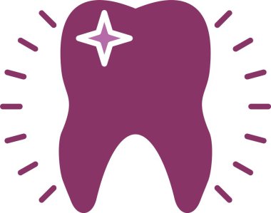 Diş Kabartması İki Renk Simgesi