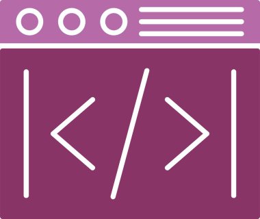 Kodlama Kabartması İki Renk Simgesi