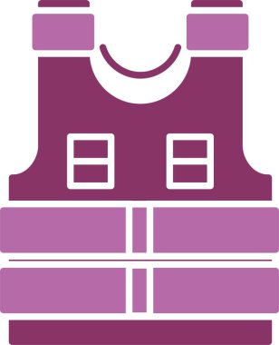 Polis Yeleği Sembolü İki Renk Simgesi