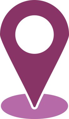 Yıldızlı Konum Sembol İki Renk Simgesi