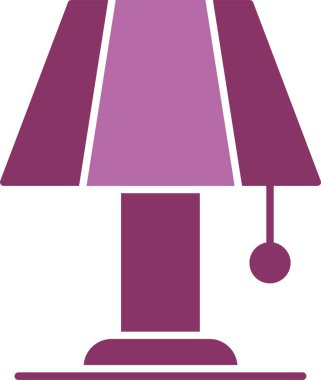 Masa Lambası Kabartması İki Renk Simgesi