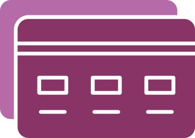 Banka Kartı Kabartması İki Renk Simgesi