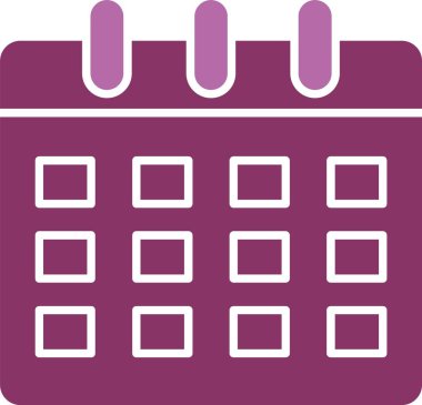 Takvim Kabartması İki Renk Simgesi