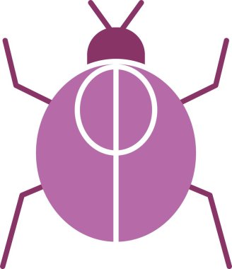 Hamamböceği Kabartması İki Renk Simgesi