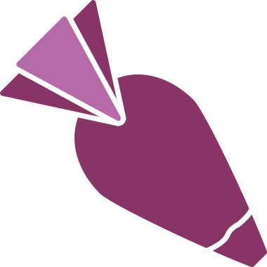 Pasta Torbası Kabartması İki Renk Simgesi