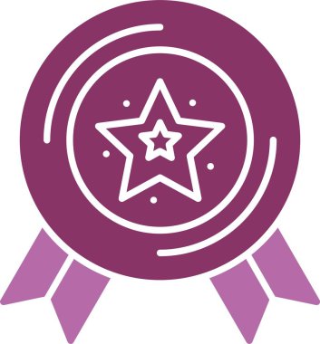 Rozet Kabartması İki Renk Simgesi