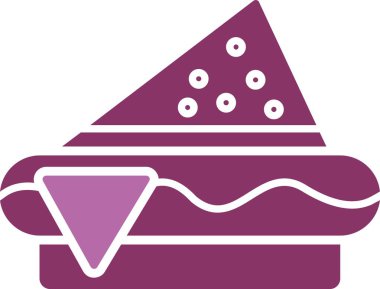 Sandviç Kabartması İki Renk Simgesi