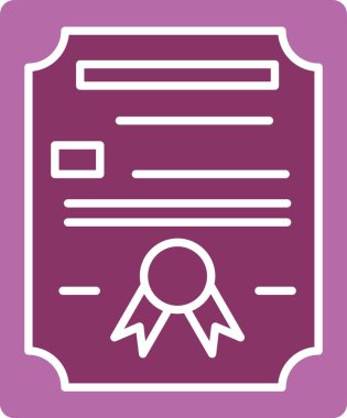 Sertifika Kabartması İki Renk Simgesi