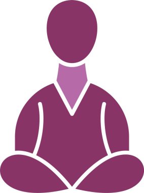 Meditasyon Sembolü İki Renk Simgesi