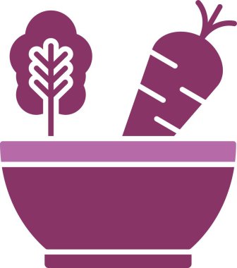 Salata Kabartması İki Renk Simgesi